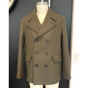 Ted Baker 273719 Mens Charco Olive Green Wool Blend Peacoat Size 2 & 5 (M, LG)